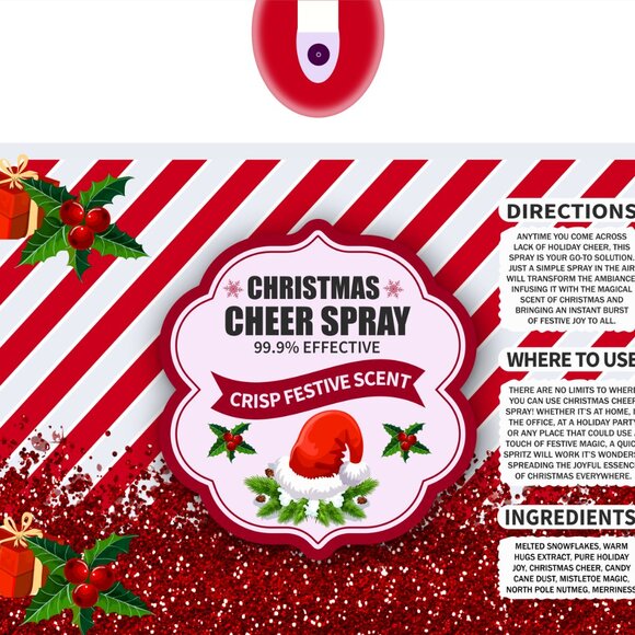 Christmas Cheer Spray Tumbler, Festive Holiday Cup, Red And Green Tumbler - Picture 2 of 7